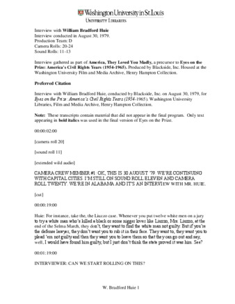 Download the full-sized PDF of Interview with William Bradford Huie